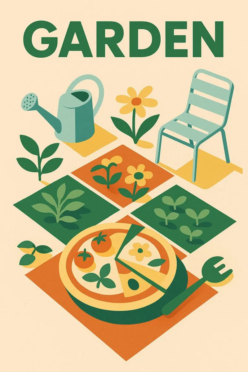 GIARDINO - L'arte di vivere nell'orto poster da Art Typo Essentiel