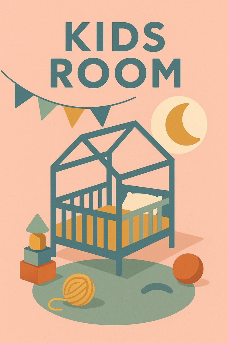 KIDS ROOM - Vintage softness for toddlers poster by So Cute Land - Affiches et posters