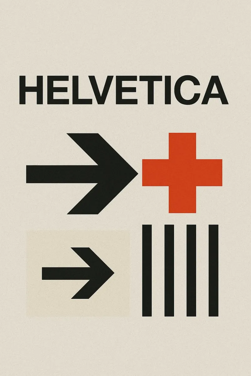 HELVETICA - The power of minimalism canvas with Floater frame by Art Typo Essentiel