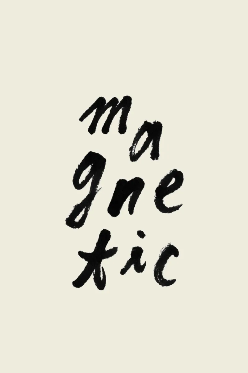 Magnetic - Typography poster with aluminum frame by intemporalis