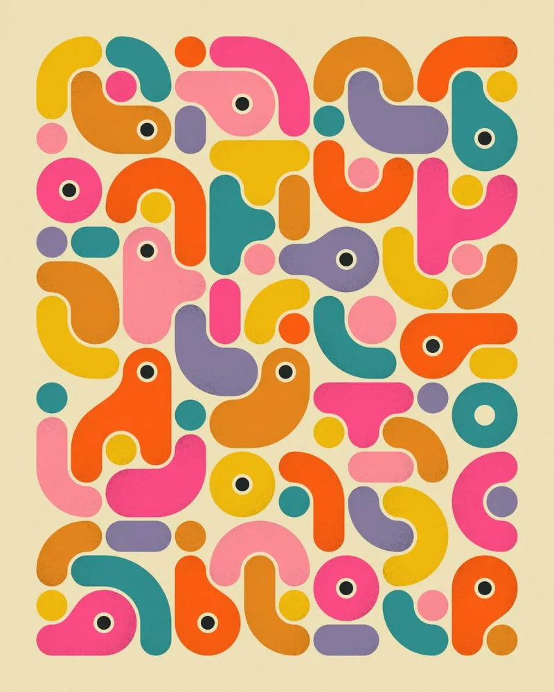 GEOEMETRIA (9) poster con telaio in plastica da Jazzberry Blue