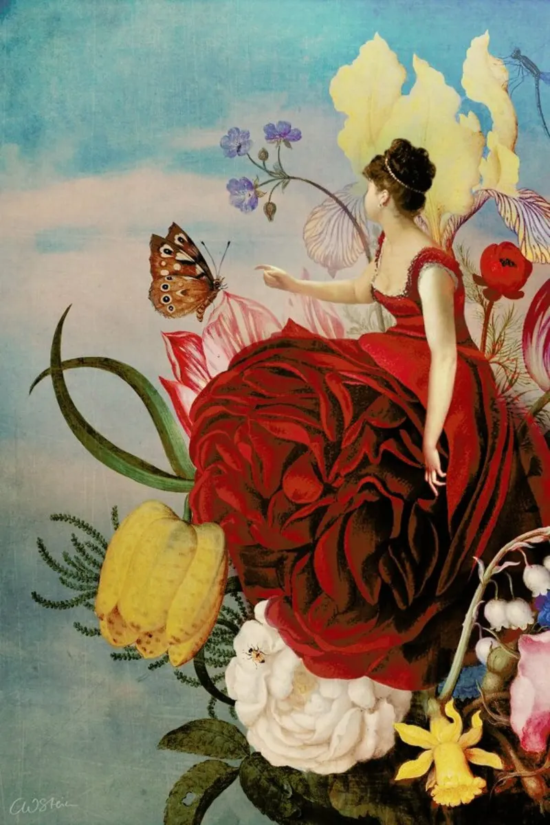 The Bouquet poster con telaio in alluminio da Catrin Welz-Stein