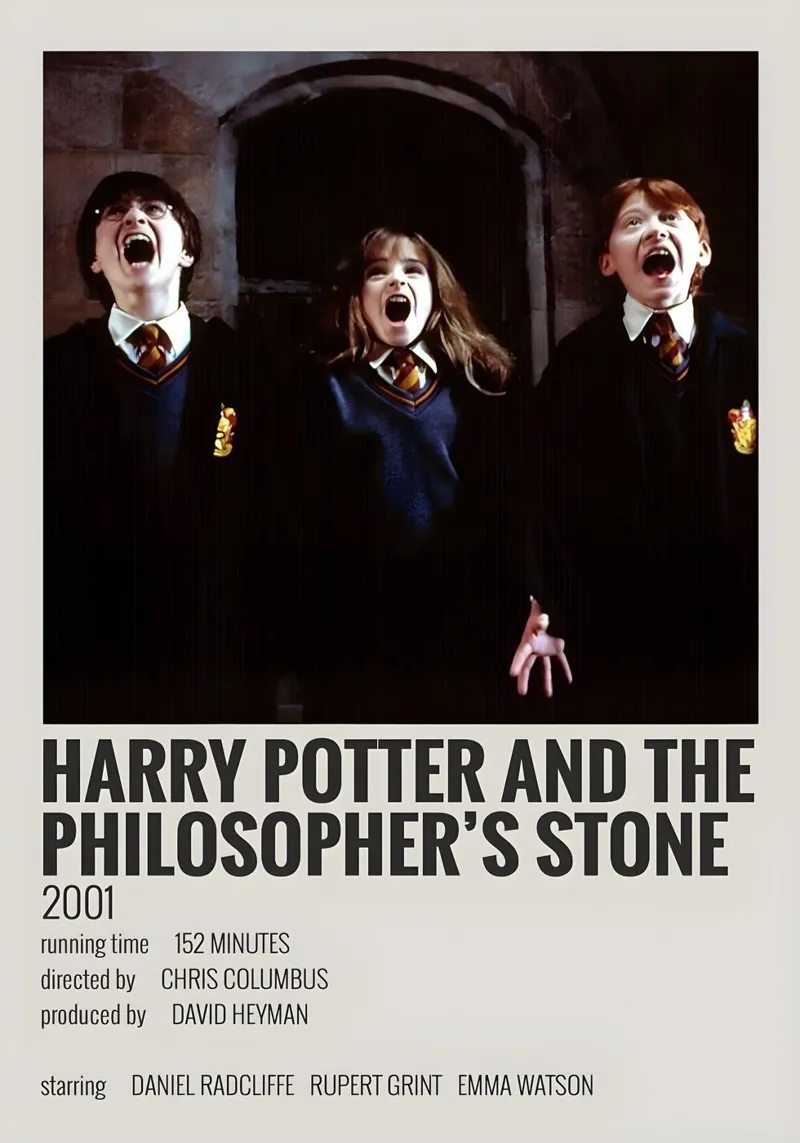 HARRY POTTER AND THE PHILOSOPHER'S STONE 2001 pellicola backlit da MVFminimalist