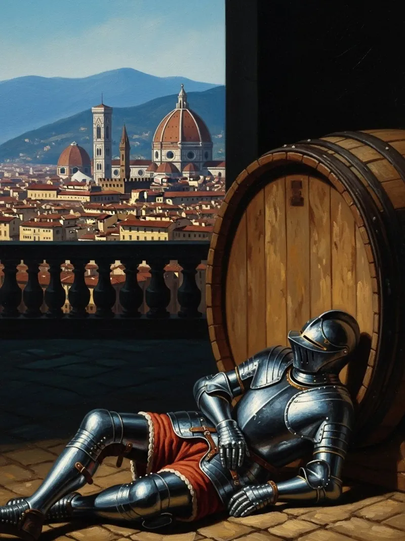 The Knight of Firenze pellicola backlit da Sentinal