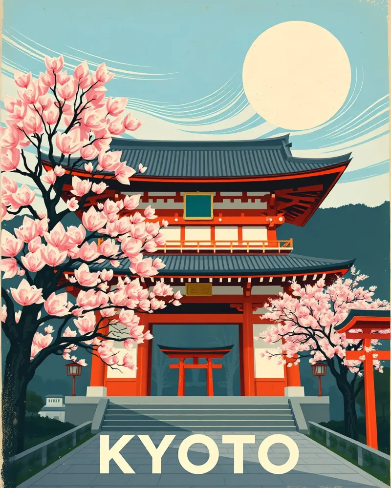 Il panorama di Kyoto in Giappone pellicola backlit da HicksShop