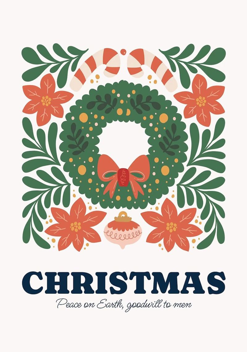Frohe Weihnachten Poster von Brandi N Huskey