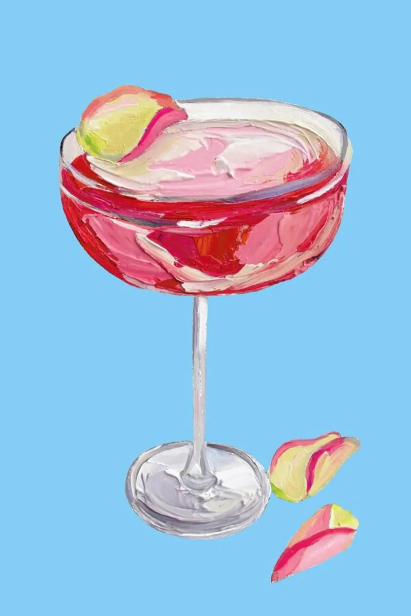 Sparkling Rose Gin Cocktail placa de forex de Alice Straker