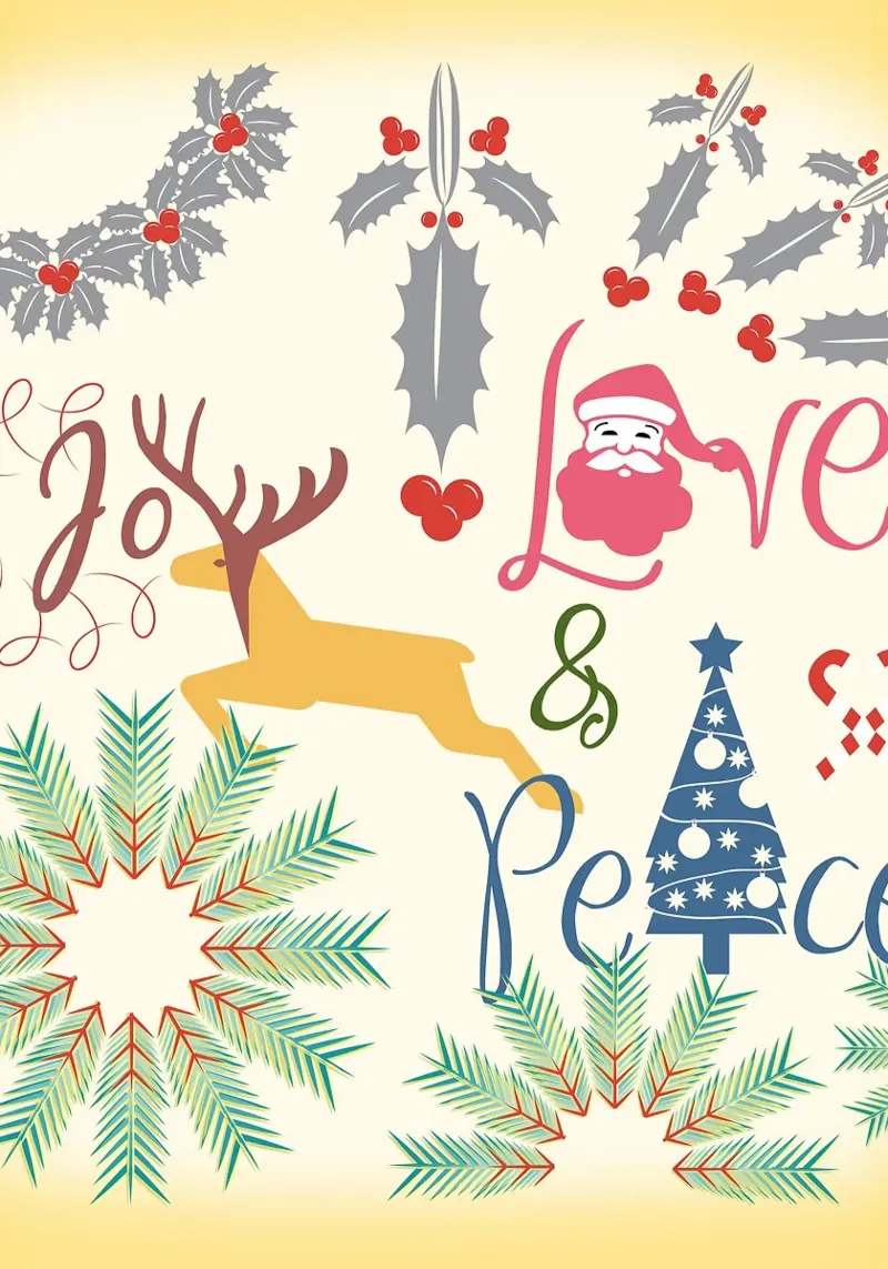 Frohe, frohe Weihnachten Poster mit Holzrahmen von Brandi N Huskey