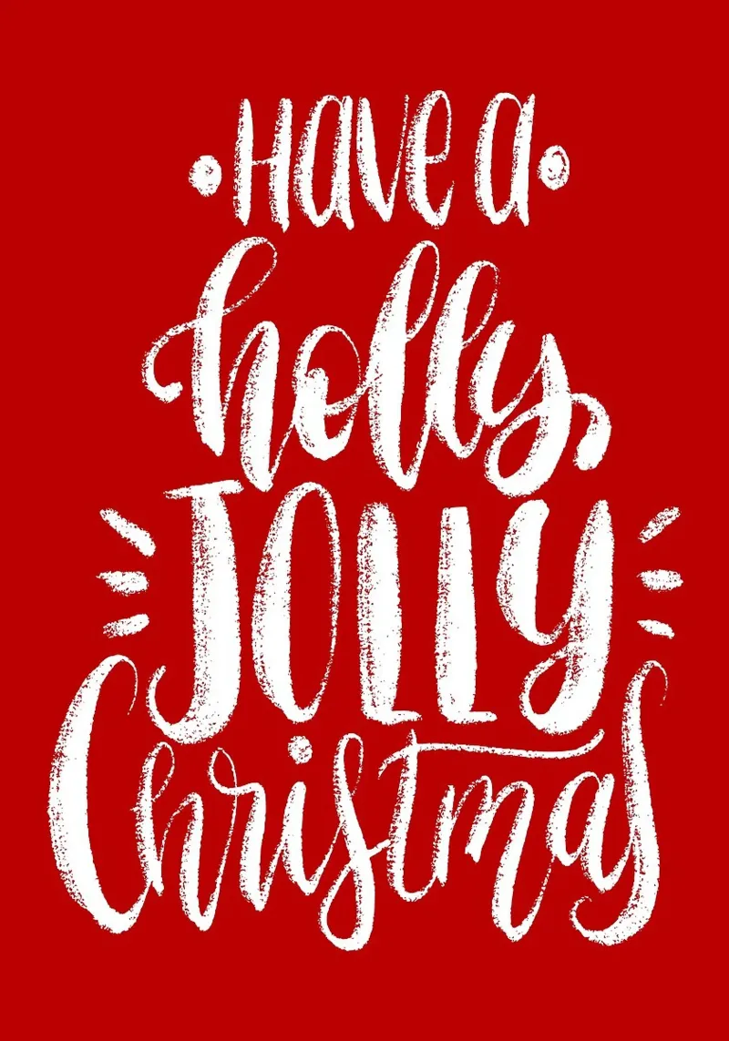 Holly Jolly Cristmas poster con telaio in plastica da Brandi N Huskey