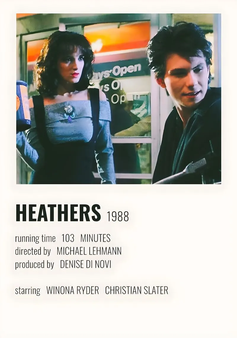 HEATHERS 1988 pellicola backlit da MVFminimalist