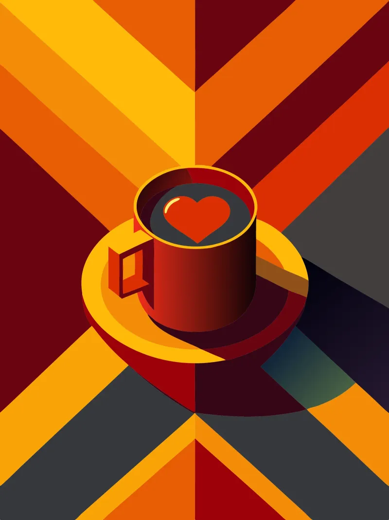 Kaffee-Vektor Leinwand von zaidza