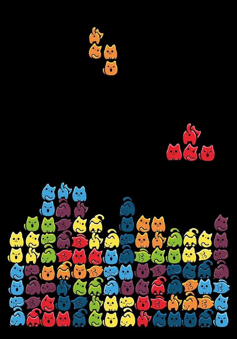Gatti a tetris alluminio dibond da BirdShop
