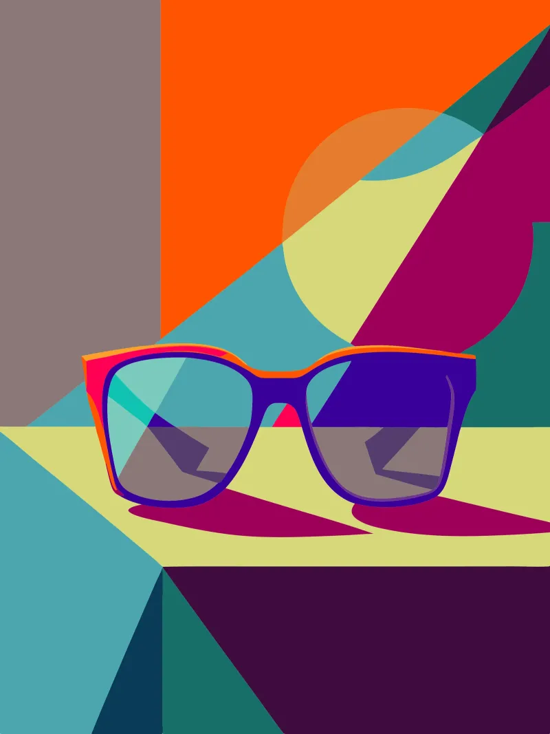 vector gafas metacrilato de zaidza