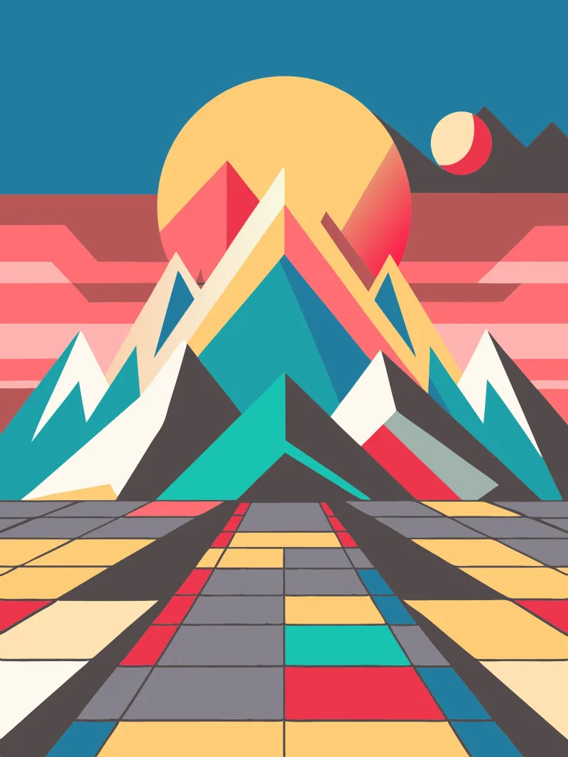 mountain rusty vector canvas by zaidza