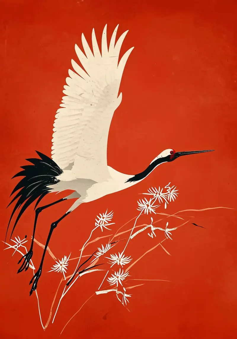 Grue couronnée toile de BirdShop