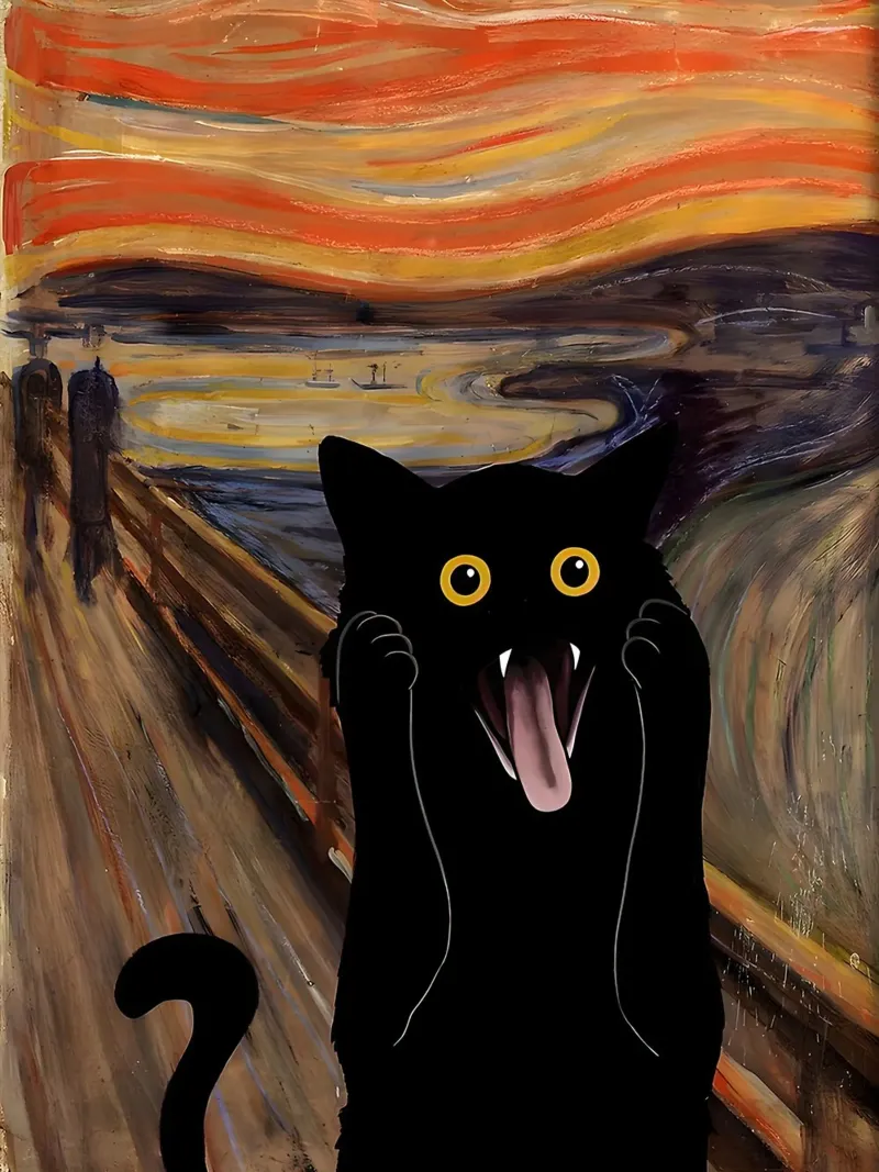 Gatto urlatore pellicola backlit da ART BEST