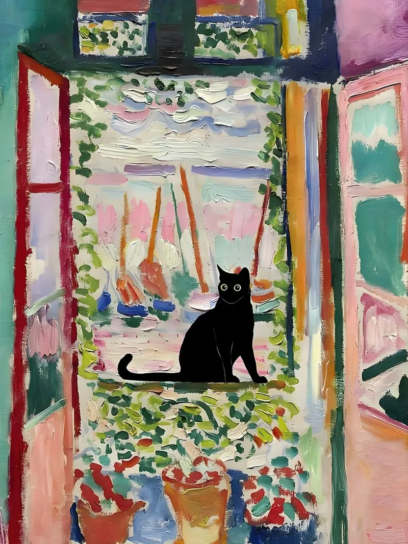 CatMatisse Open Window Hahnemühle von ART BEST