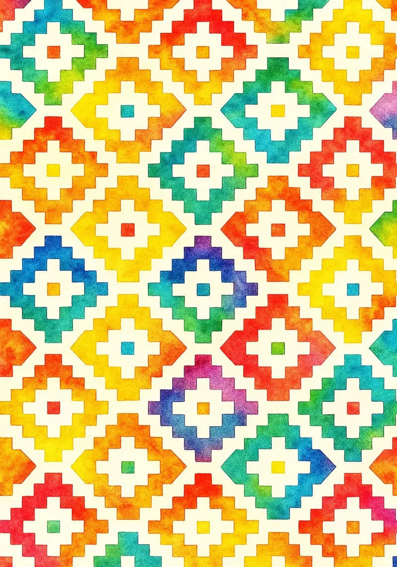 Abstraktes geometrisches Rautengeflecht Hahnemühle von arkhanz