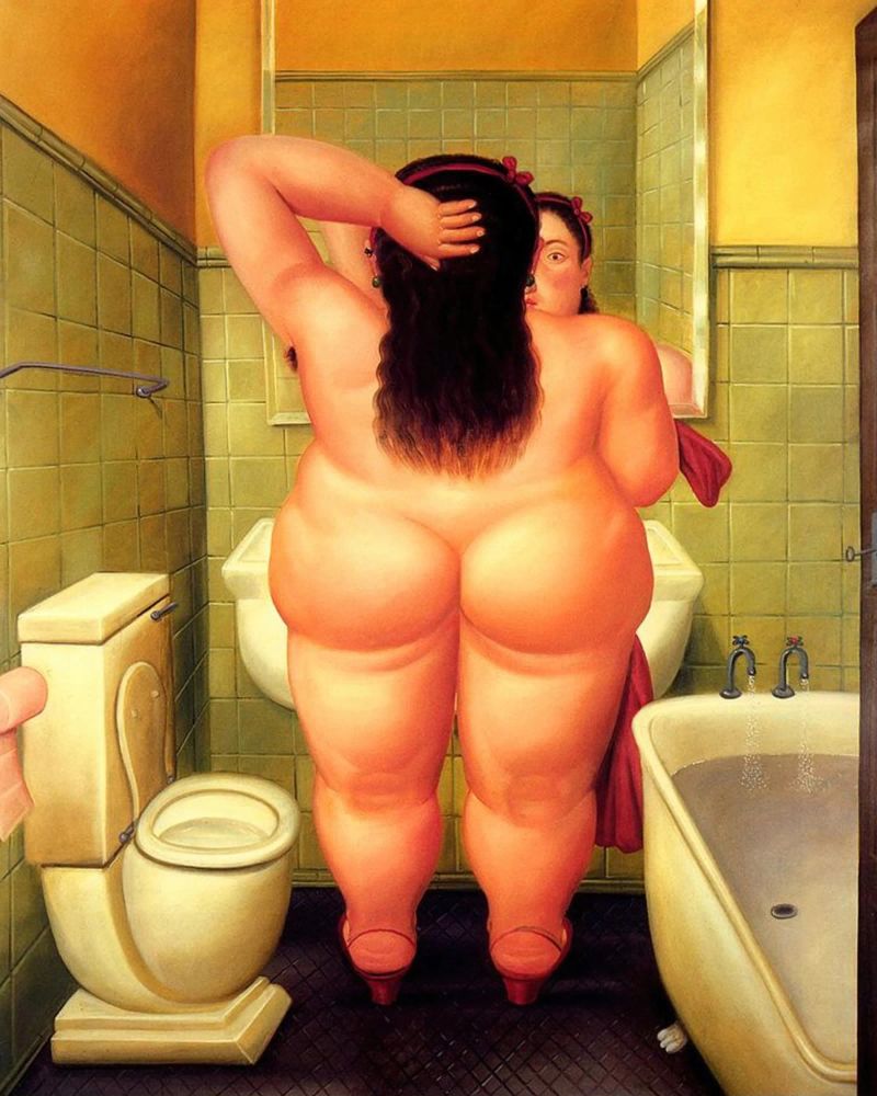 Botero Das Bad Poster von Alvarezpost