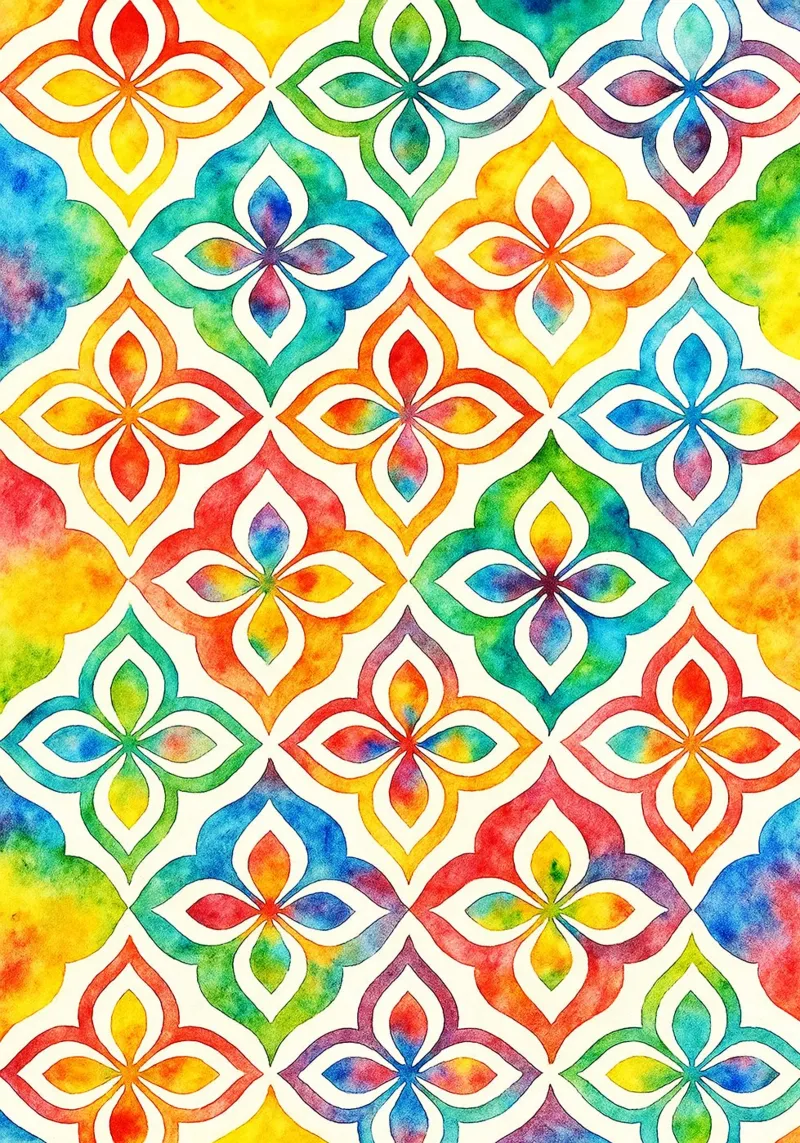 linea geometrica astratta di fiori carta hahnemühle da arkhanz
