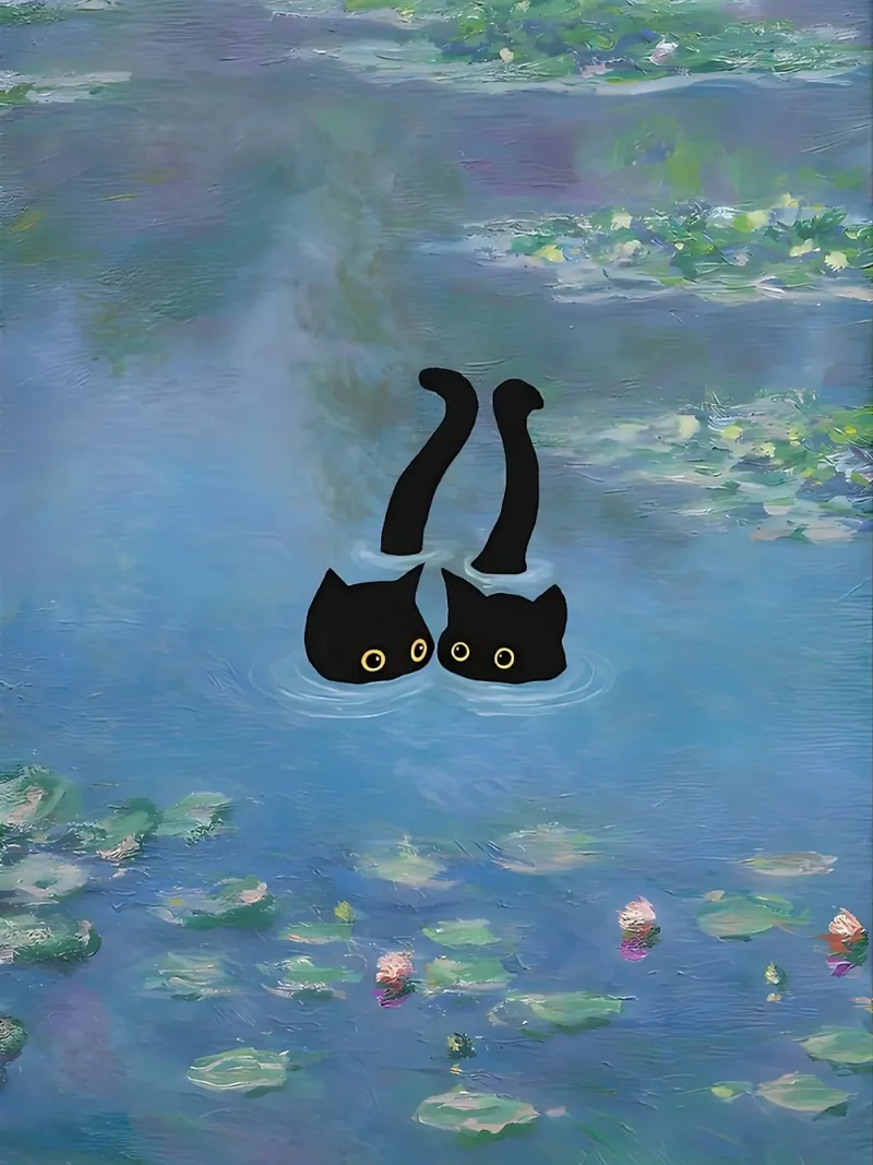 Gatto Monet Ninfea plexiglass da ART BEST