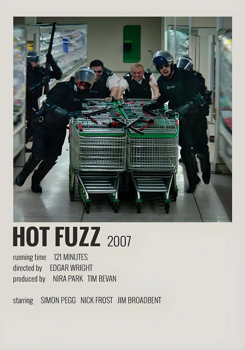 HOT FUZZ 2007 pellicola backlit da MVFminimalist