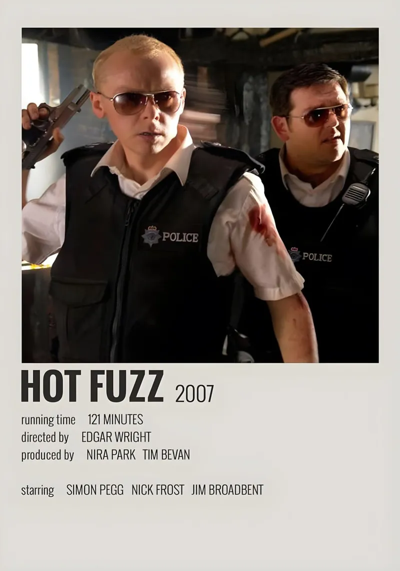 HOT FUZZ 2007 pellicola backlit da MVFminimalist