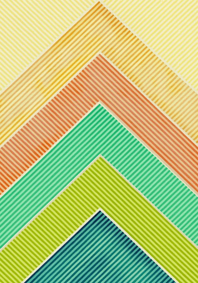 abstract geometric mountains line canvas by arkhanz