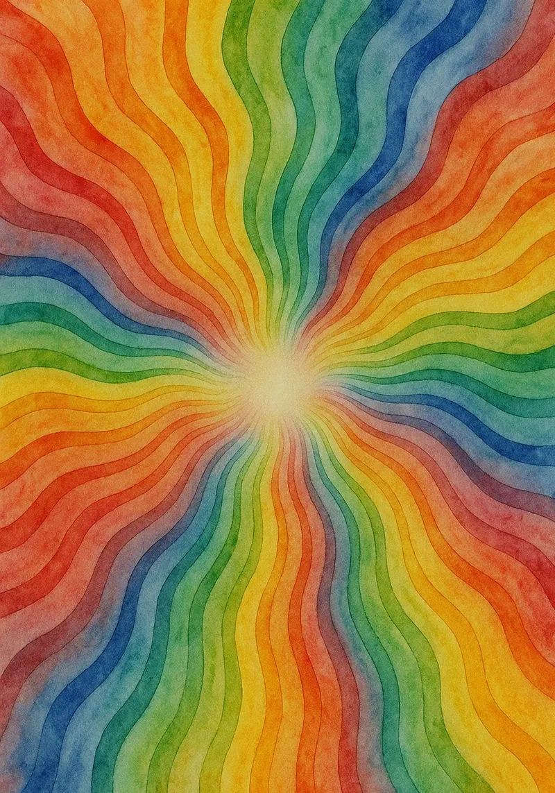 abstracto geométrico arco iris línea de onda metacrilato de arkhanz