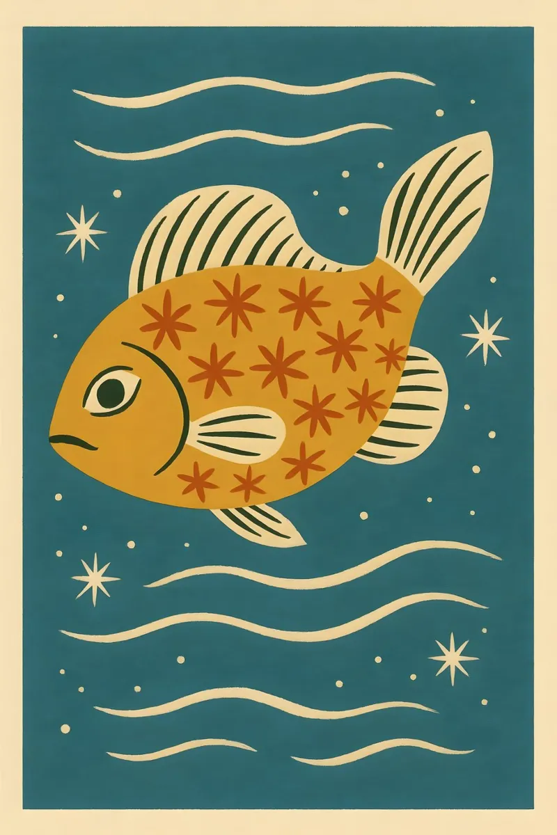 Sunlit Ripple Fish alluminio dibond da Art.Piece