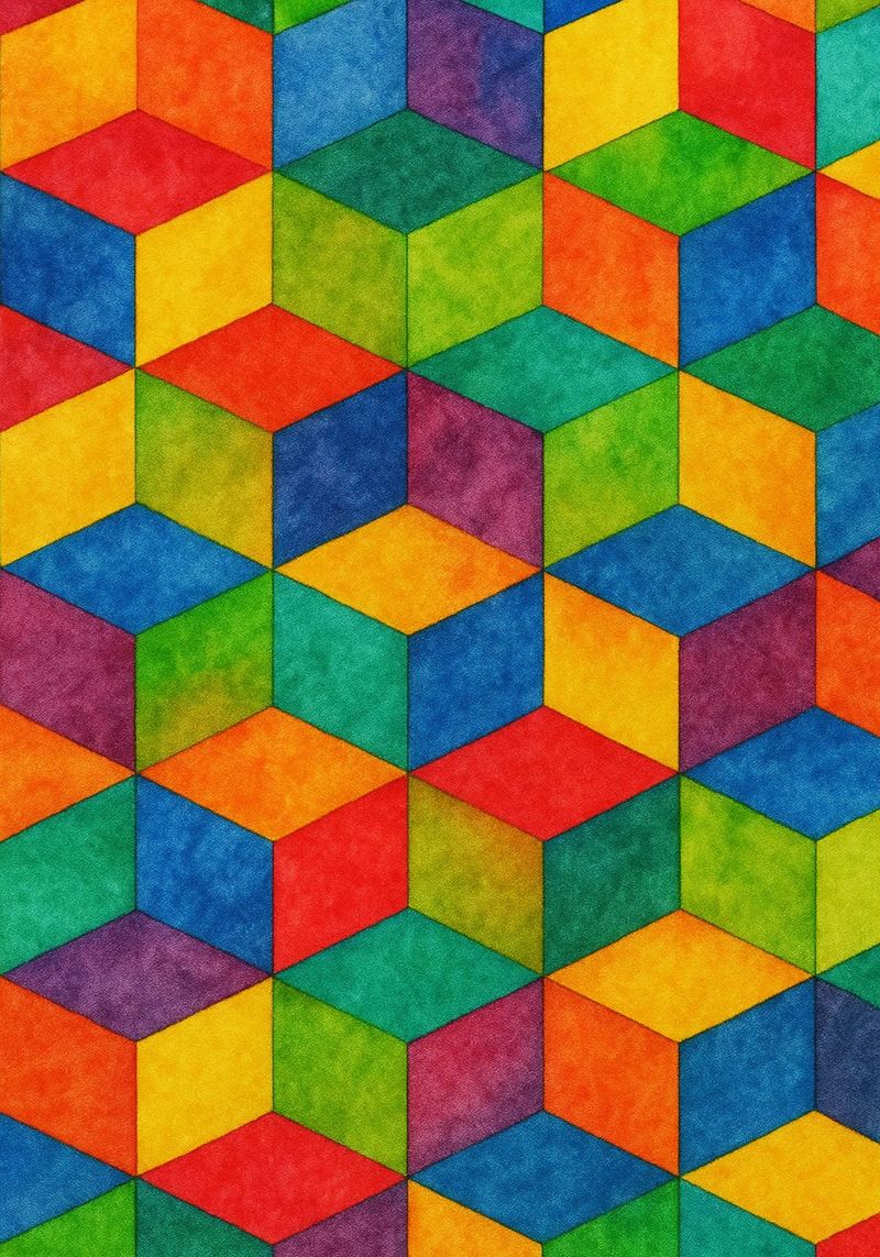 abstract geometric small hexagonal line canvas by arkhanz