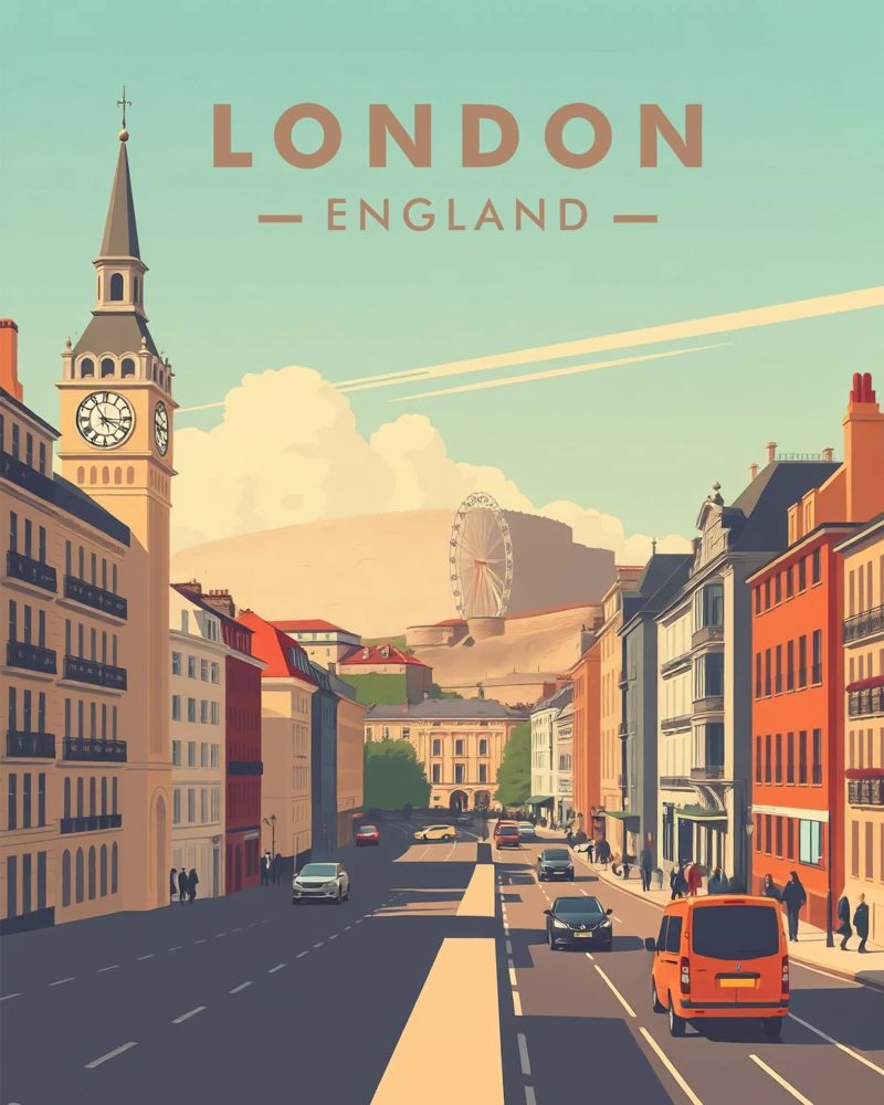 Der Blick auf London Poster von HicksShop