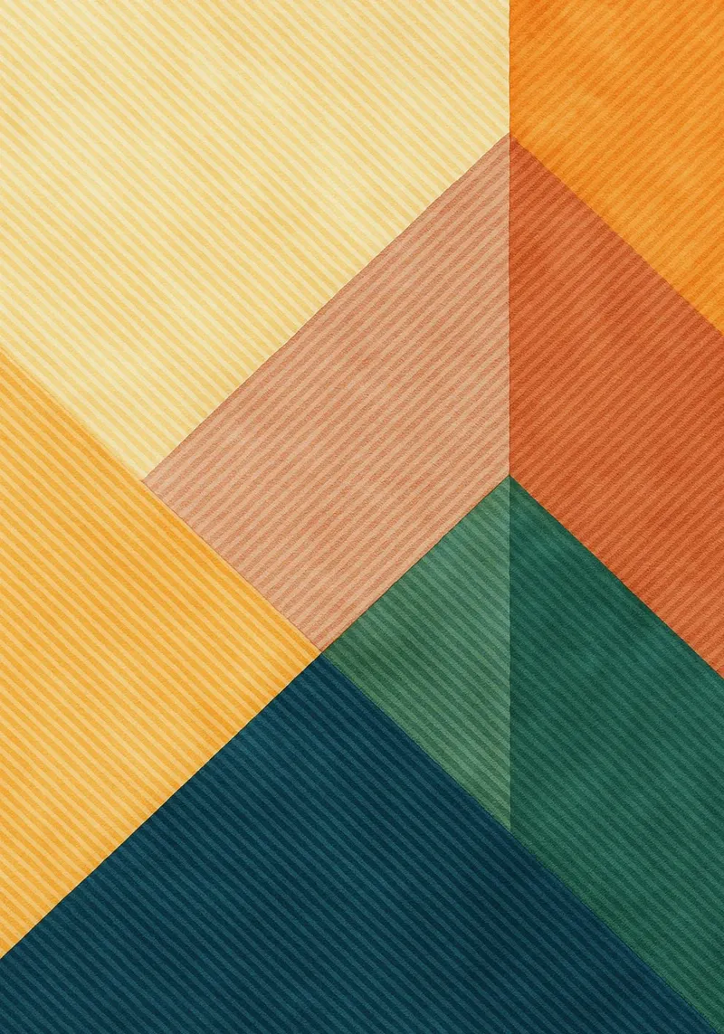 linea geometrica astratta triangolo montagna poster da arkhanz