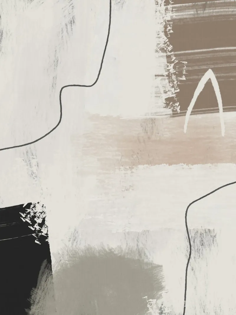 Abstract and modern artwork with brushstrokes in earth tones pellicola backlit da Imaginative
