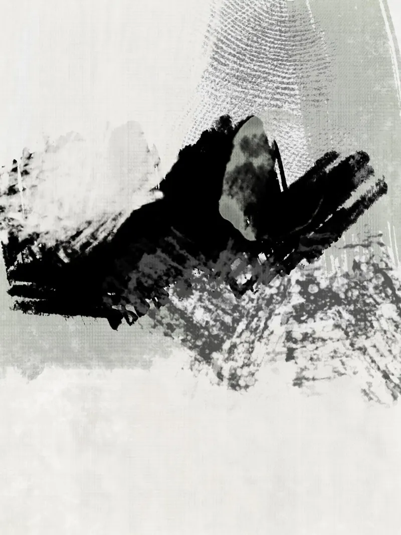 Pittura astratta con pennellate e texture pellicola backlit da Imaginative
