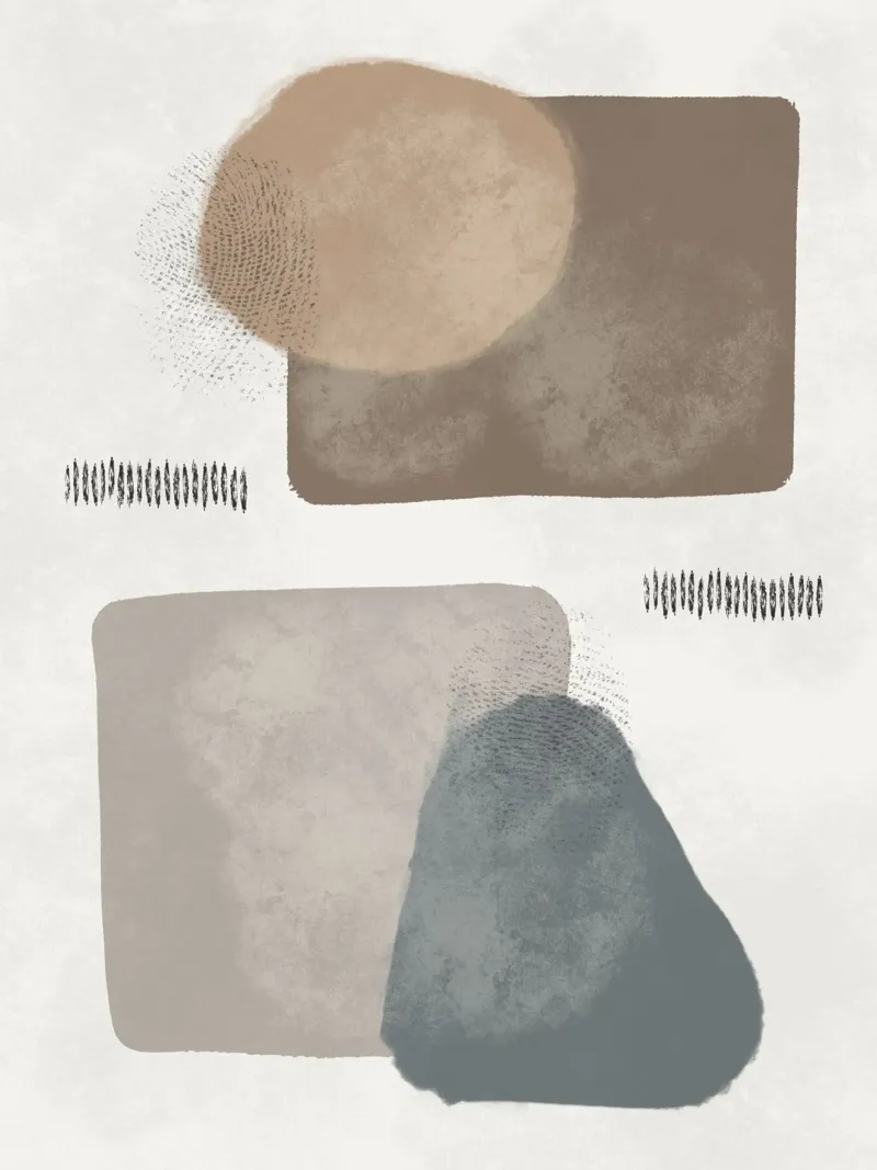 Modern abstract organic shapes in earth tones pellicola backlit da Imaginative