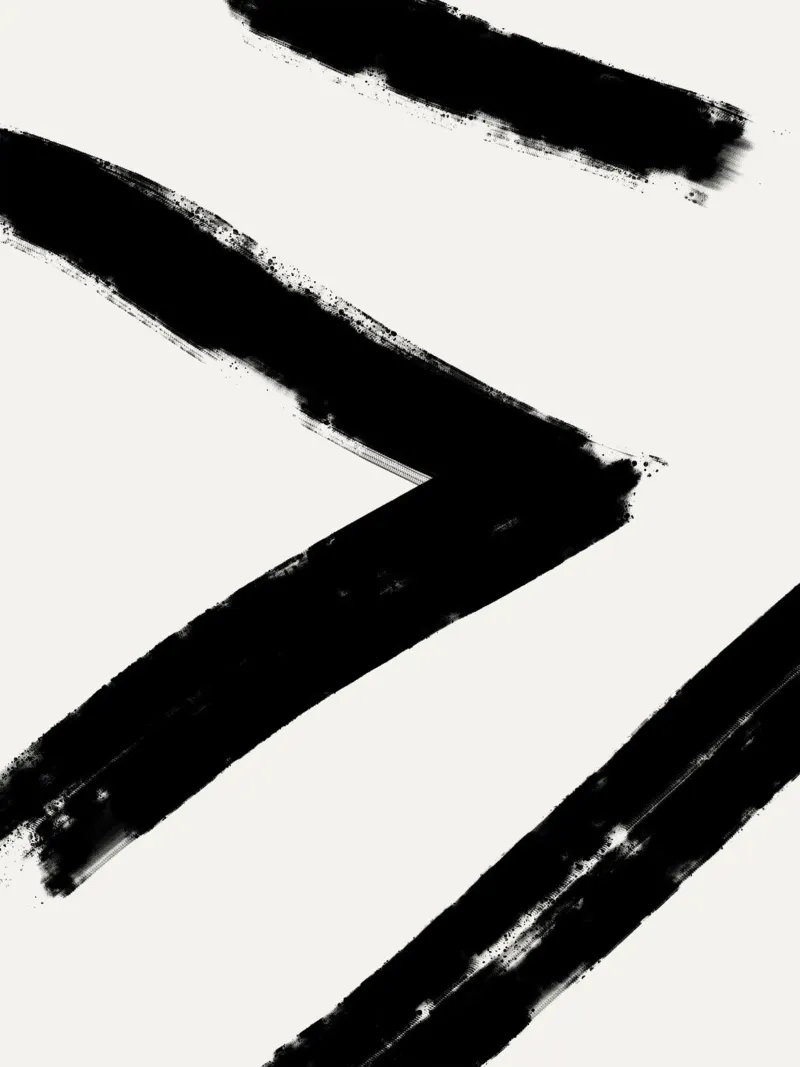 Minimalist Japandi artwork with black brushstrokes III hahnemühle by Imaginative