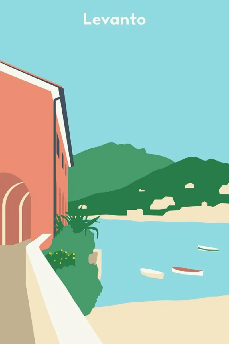Levanto poster con telaio in legno da Florent Bodart