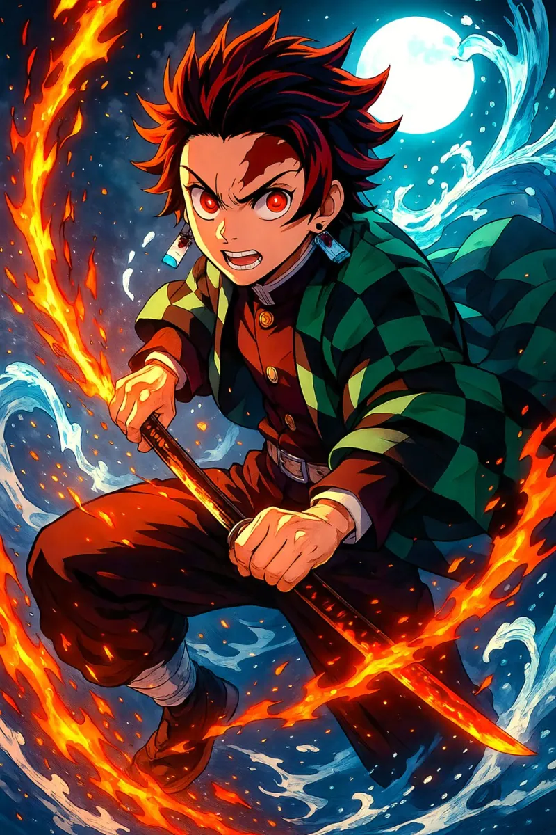 Tanjiro Kamado Backlit Folie von Agus Creative