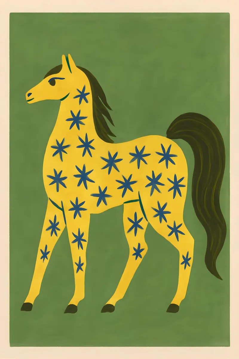 Starlit Meadow Horse poster da Art.Piece