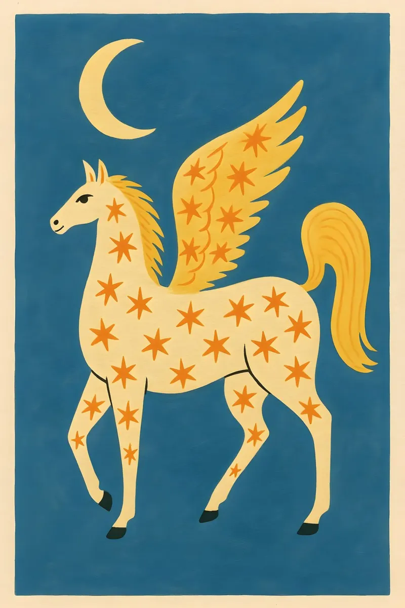 Moonlit Winged Unicorn plexiglass da Art.Piece