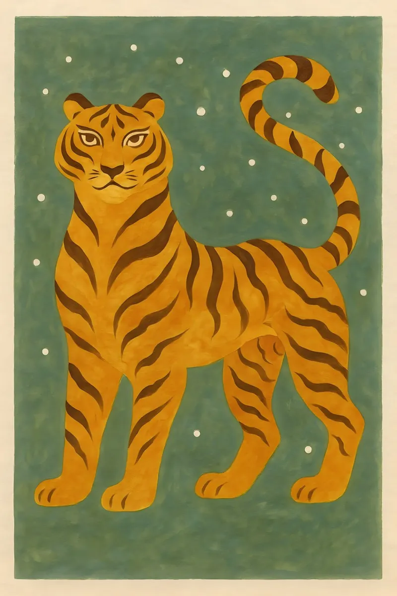 Forest Shadow Tiger carta hahnemühle da Art.Piece