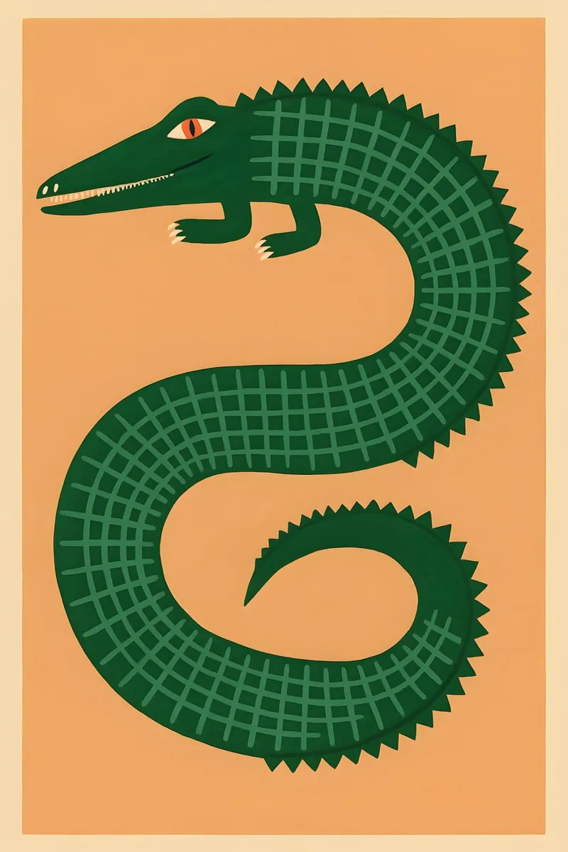 Viridian Spiral Crocodile plexiglass da Art.Piece