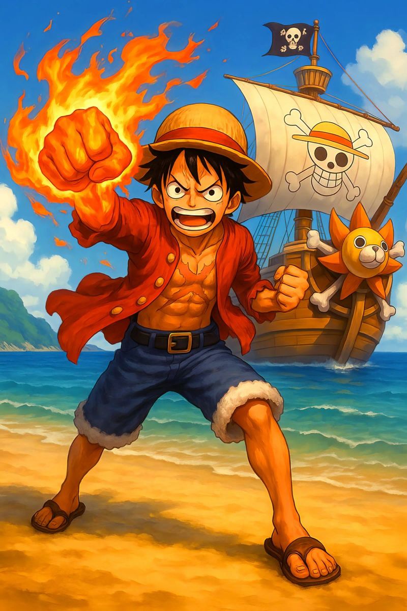 Monkey D. Luffy pellicola backlit da Agus Creative