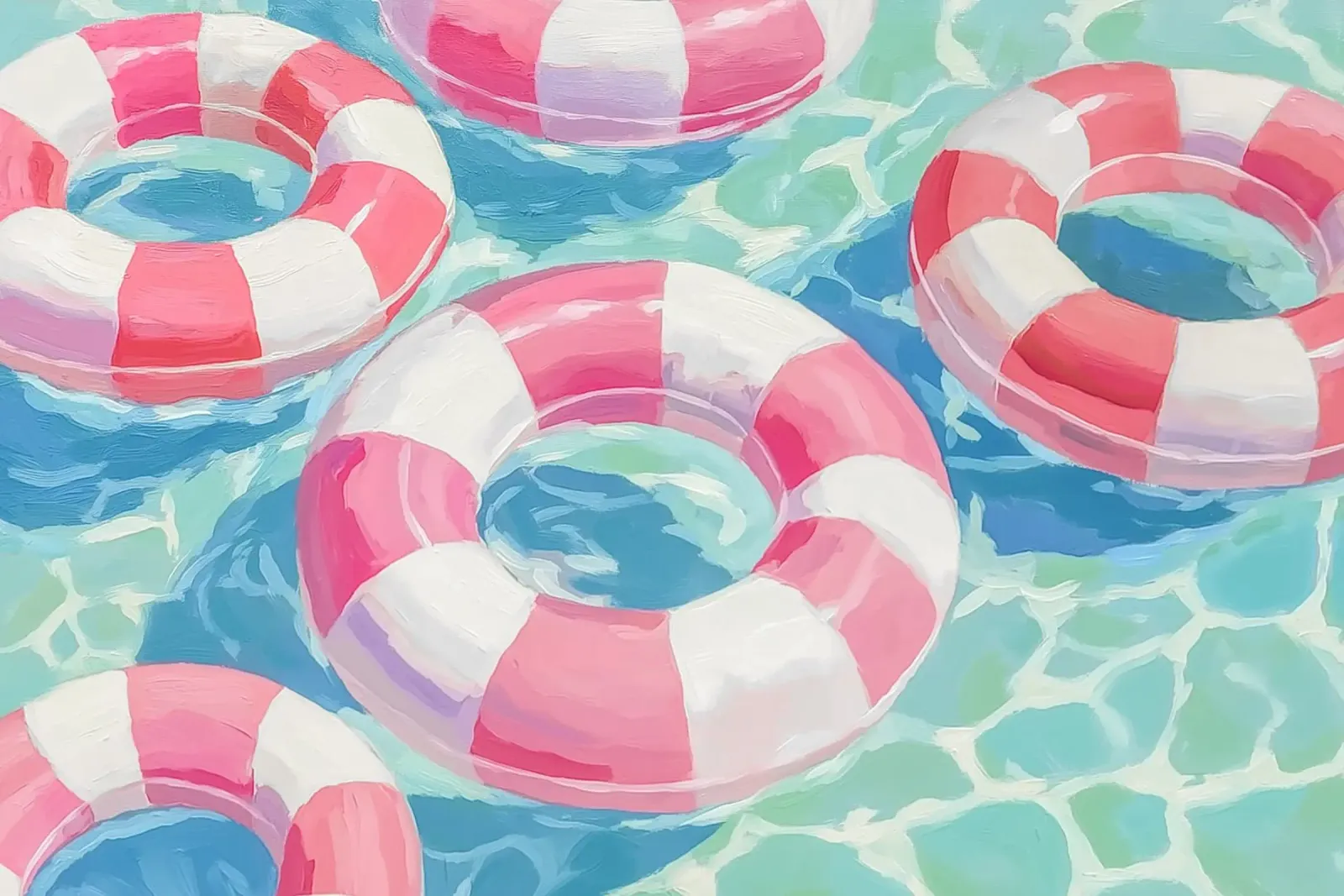 Divertimento in piscina con i pneumatici pellicola backlit da Carinaprint
