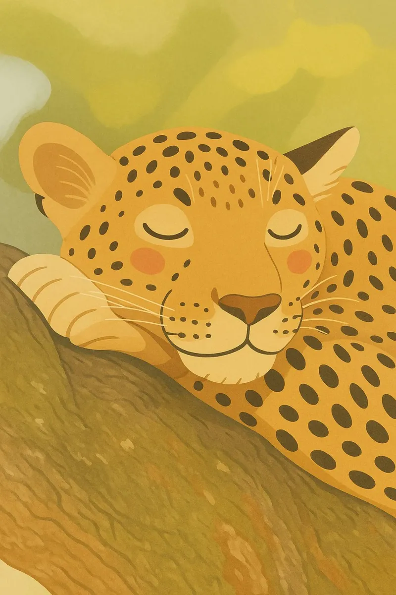 L'heure de la sieste - Animaux pour enfants poster de Tiny Tails & Stripes