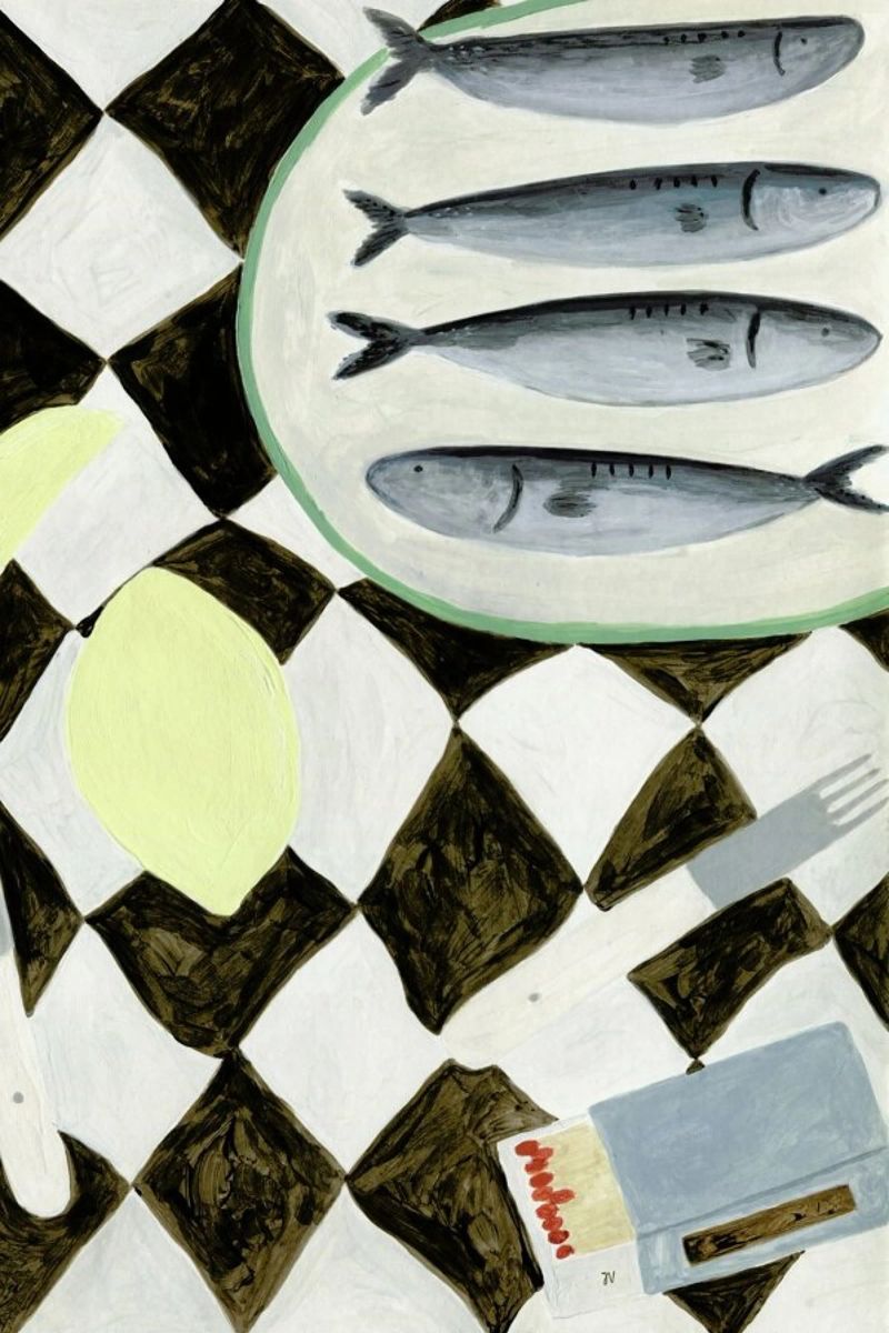 Table Cloth With Matches alluminio dibond da Isabelle Vandeplassche