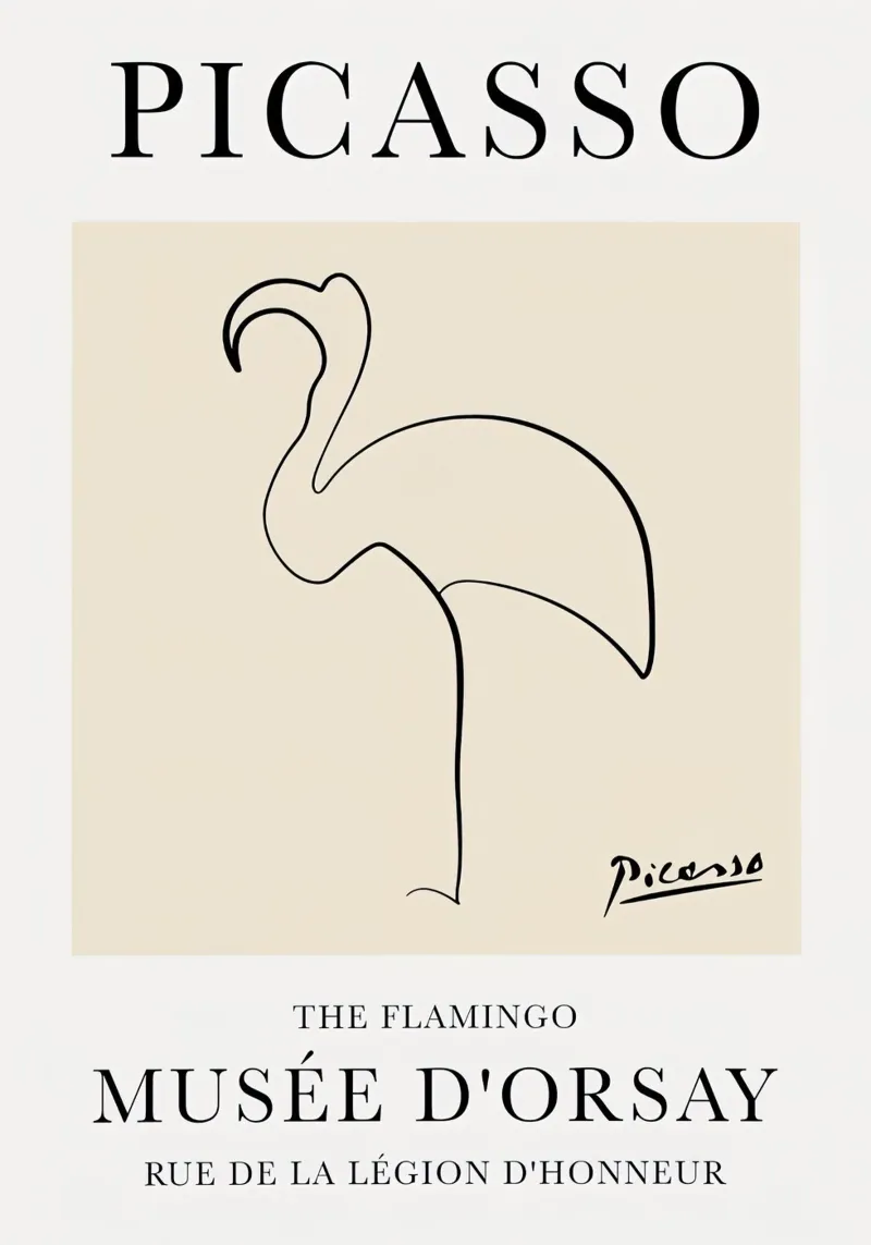 Fenicottero Picasso pellicola backlit da Jam Poster