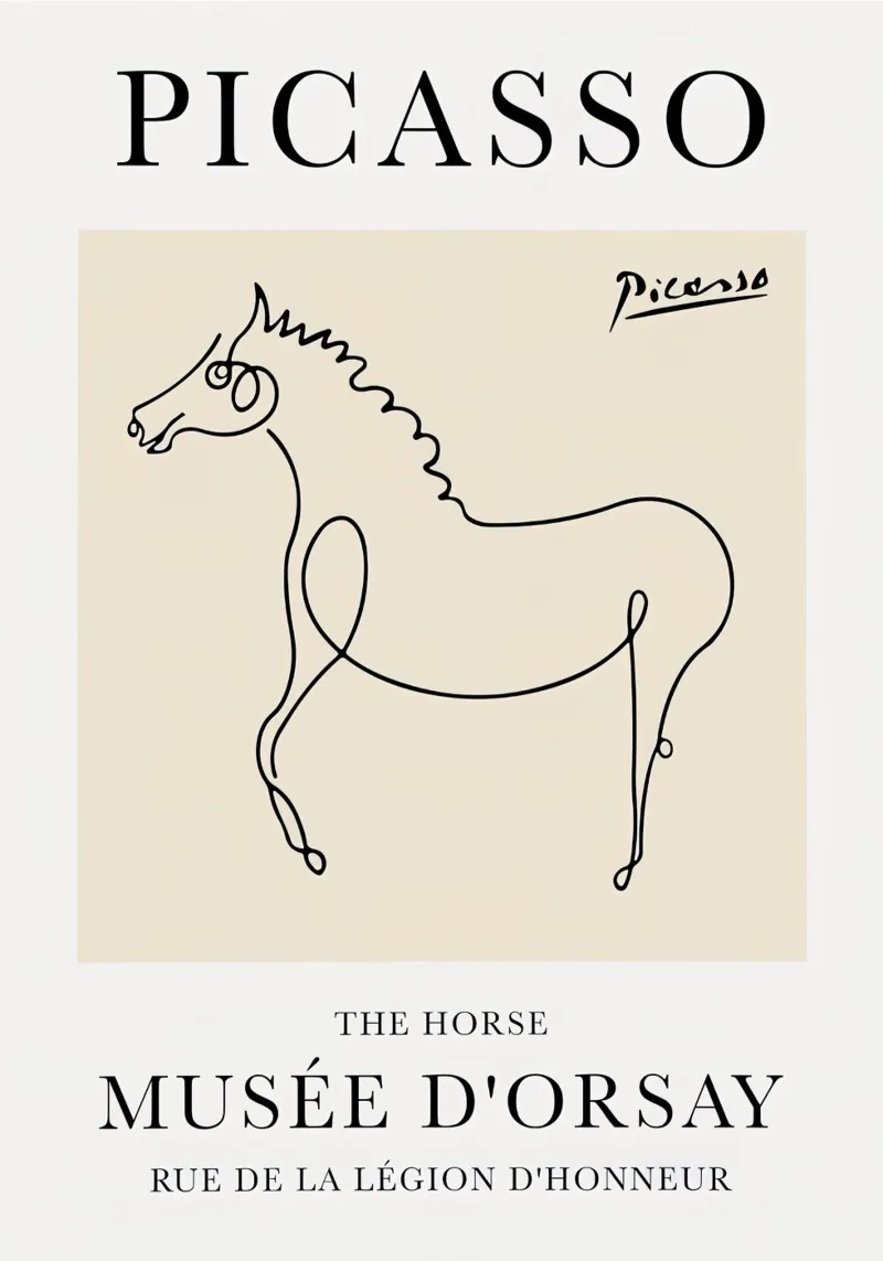 Cavallo Picasso pellicola backlit da Jam Poster