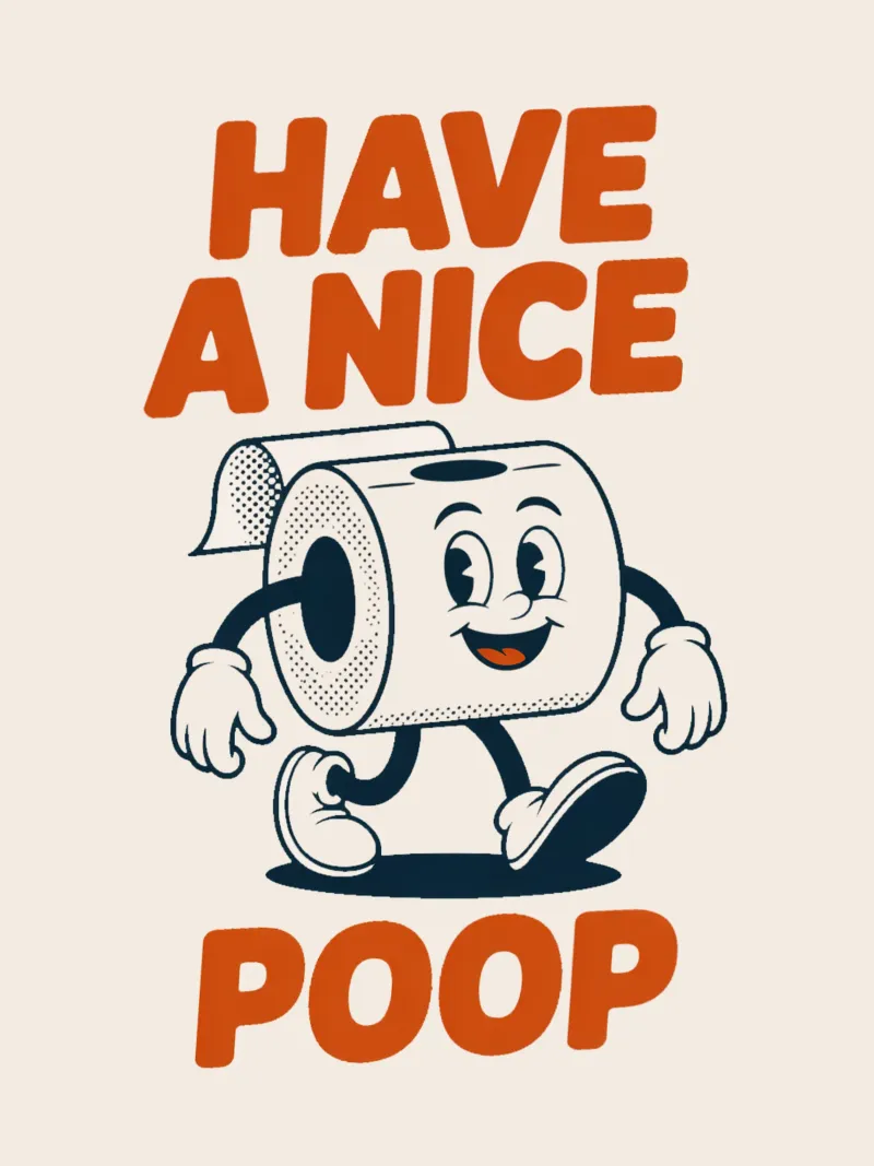 Funny Toilet Humour Retro “Have a Nice Poop” Bathroom Print canvas by Ctrl+Alt+Pop